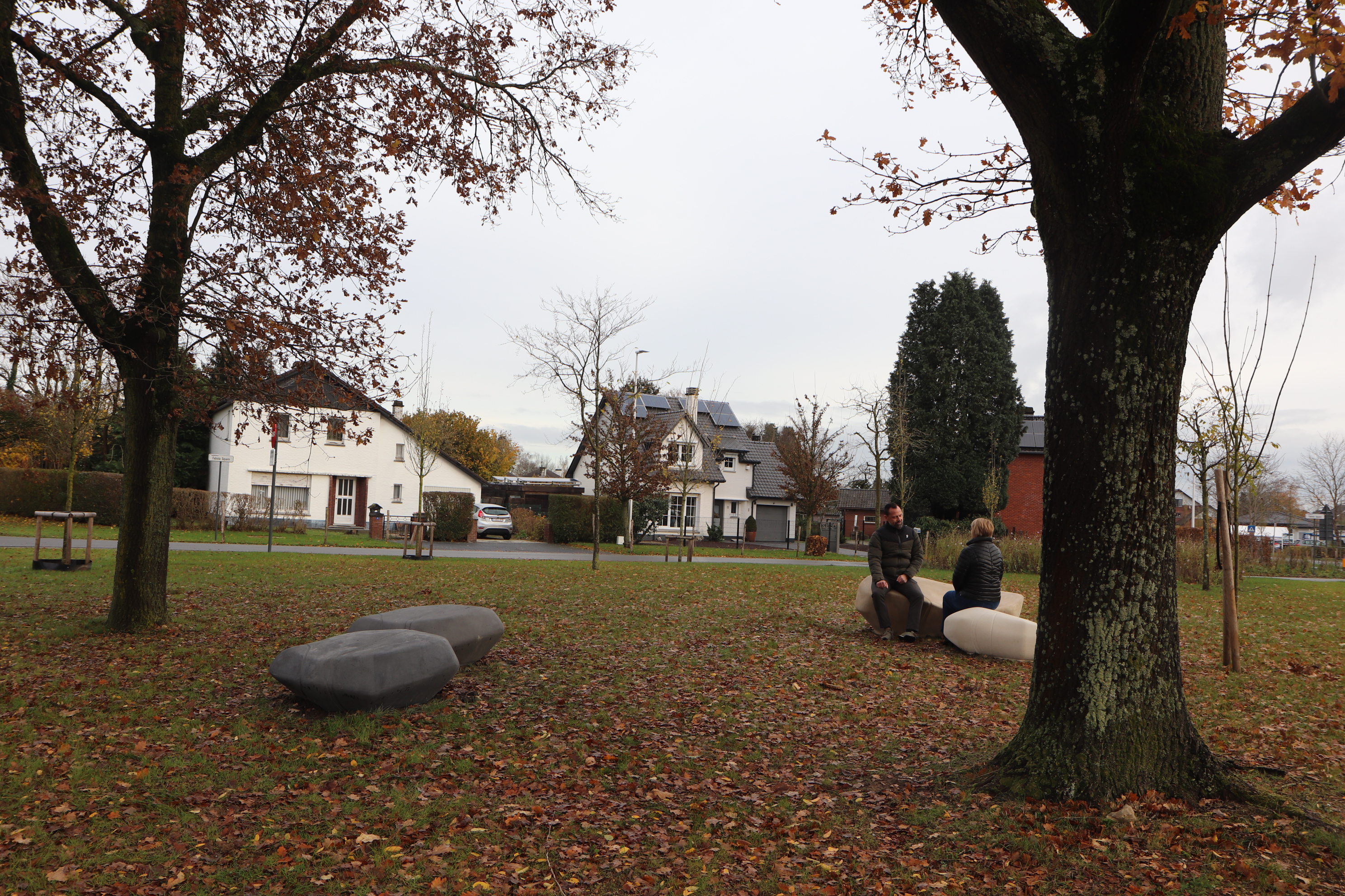 Maaskeien in het PocketPark